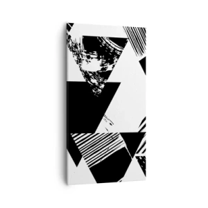 Impression sur toile - Image sur toile - Pluie de triangles - 55x100 cm