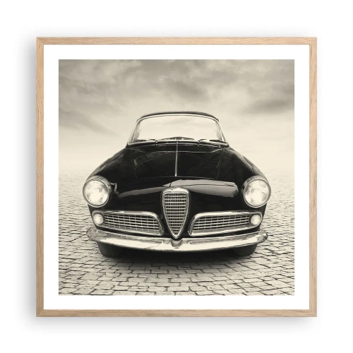 Affiche dans un chêne clair - Poster - Et alors! Tu ne m'aime pas? - 60x60 cm