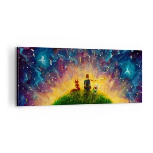 Impression sur toile - Image sur toile - Amour et amitié - le monde entier - 100x40 cm