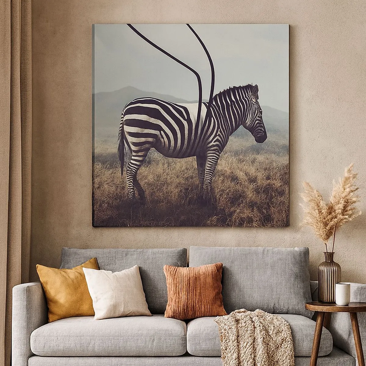 Impression sur toile - Image sur toile - Attention! Malfaçon - 30x30 cm