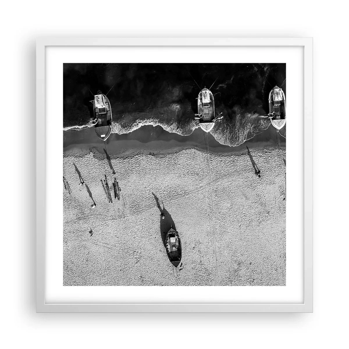 Affiche dans un cadre blanc - Poster - Toujours sur le rivage… - 50x50 cm