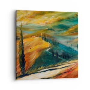 Impression sur toile - Image sur toile - paysage toscan - 40x40 cm