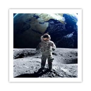 Affiche - Poster - Salutations de la lune - 60x60 cm