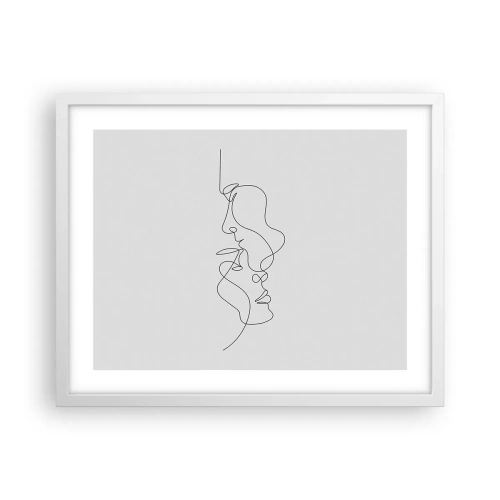 Affiche dans un cadre blanc - Poster - Chaleur de désir renaissant - 50x40 cm