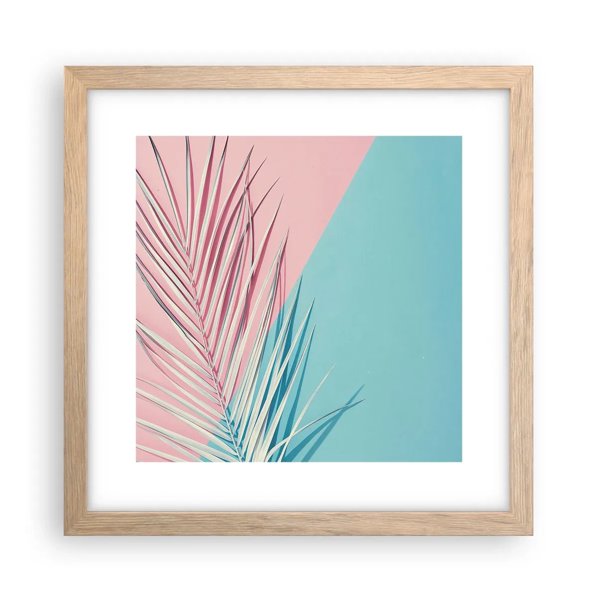 Affiche dans un chêne clair - Poster - Impression tropicale - 30x30 cm