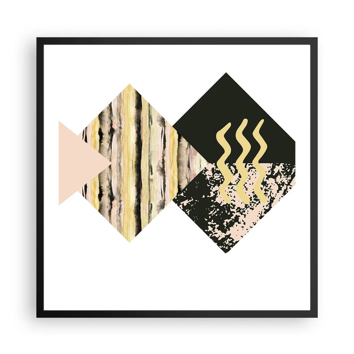 Affiche dans un cadre noir - Poster - Pas si simple - 60x60 cm