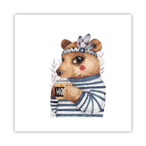 Affiche - Poster - Un nounours trop mignon - 30x30 cm
