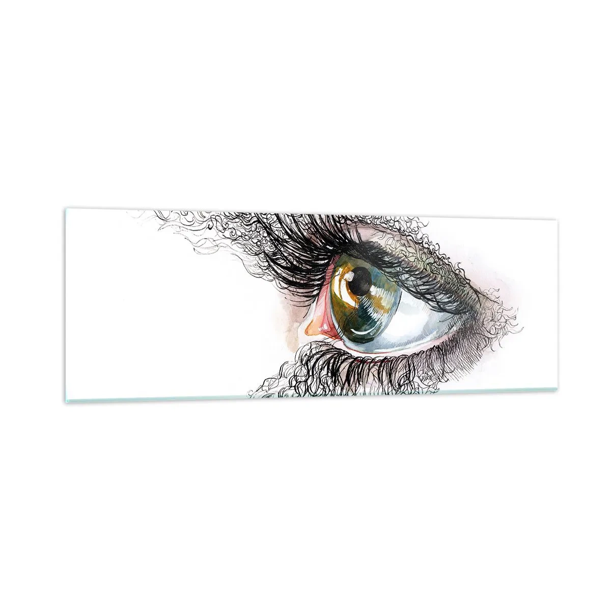 Impression sur verre - Image sur verre - Regarde droit dans l'âme - 90x30 cm