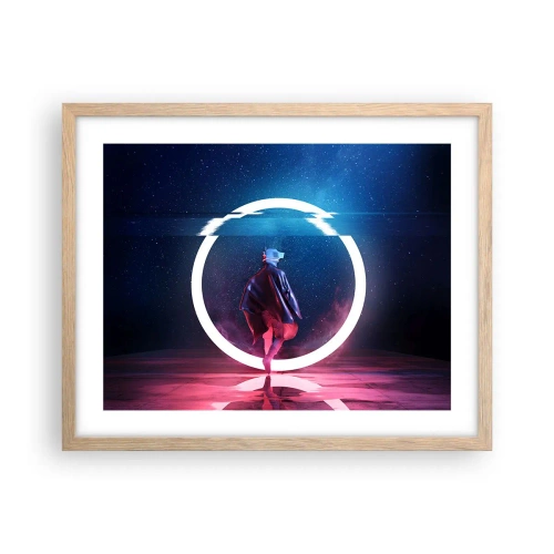 Affiche dans un chêne clair - Poster - Entre deux mondes - 50x40 cm