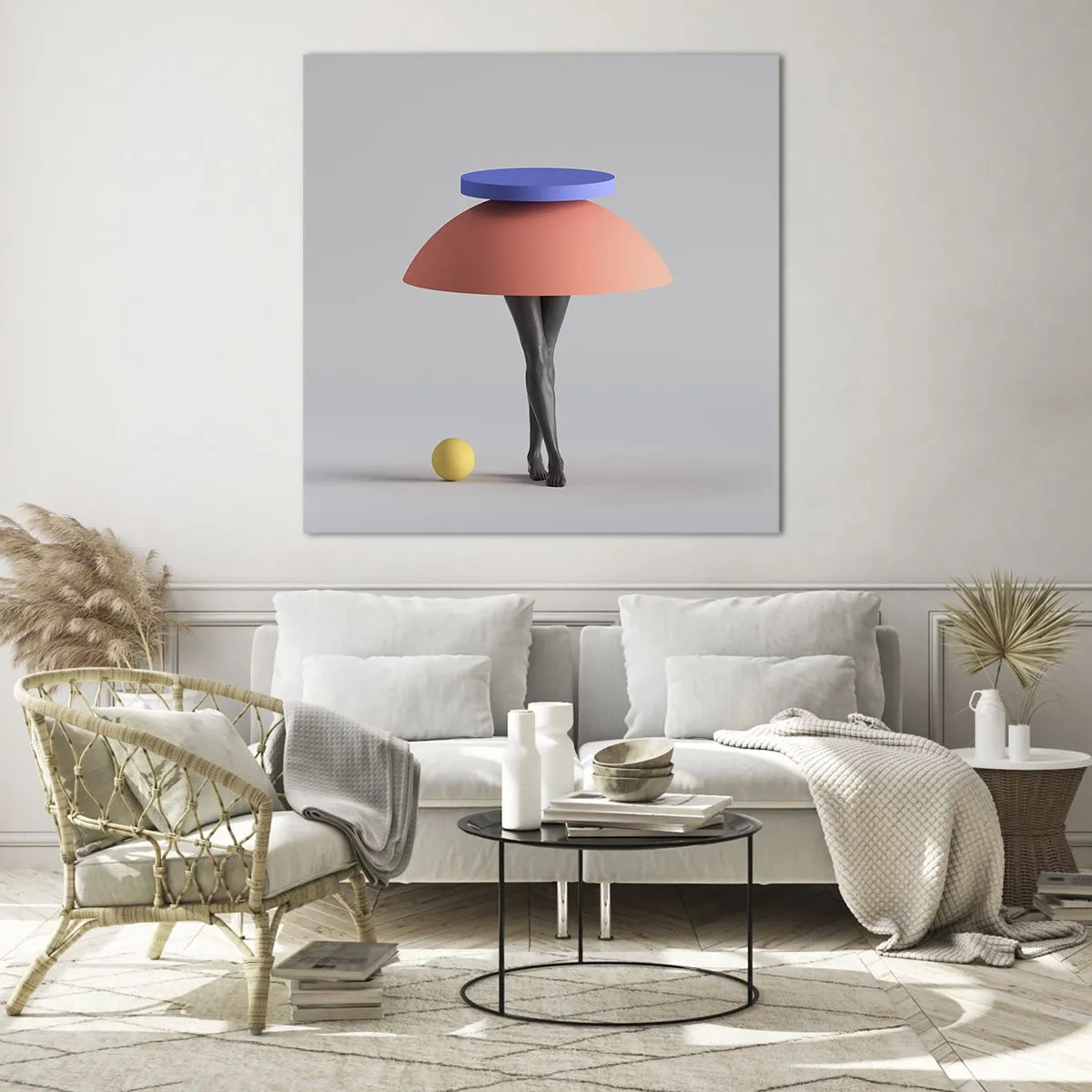 Impression sur verre - Image sur verre - Composition surréaliste - 70x70 cm