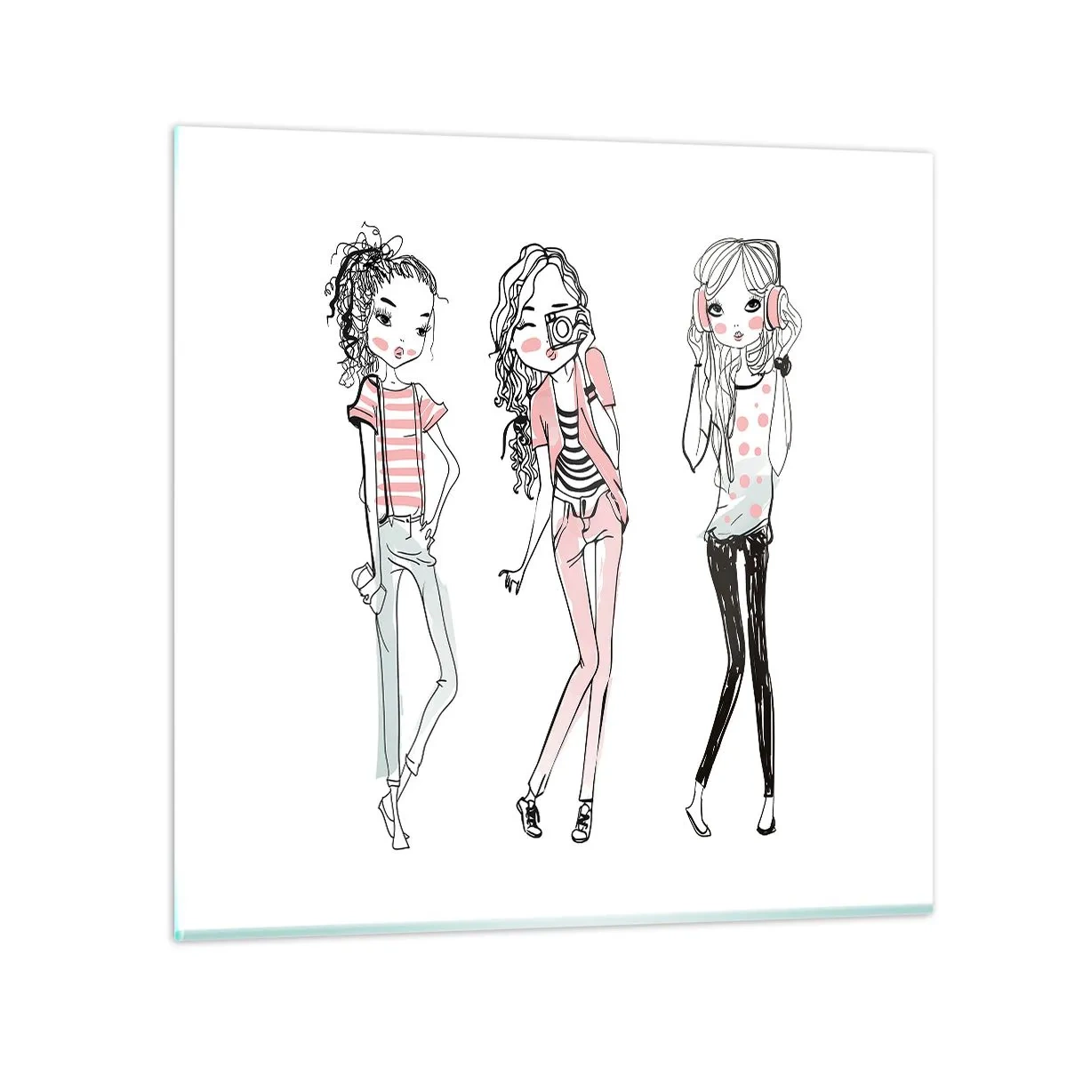 Impression sur verre - Image sur verre - On va s'amuser - 30x30 cm