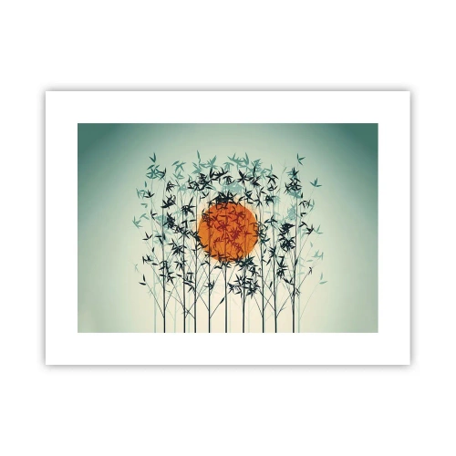 Affiche - Poster - Soleil japonnais - 40x30 cm