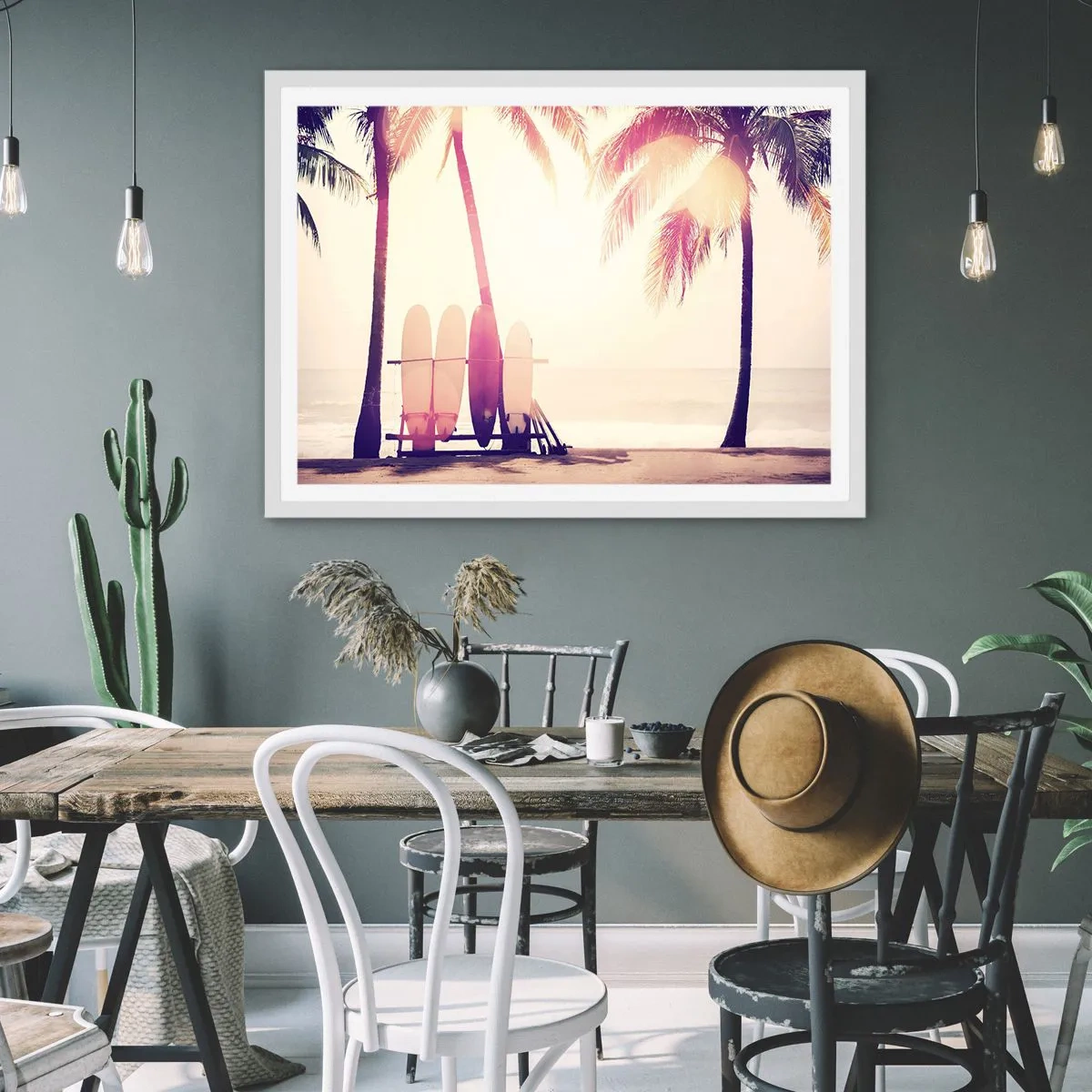 Affiche dans un cadre blanc - Poster - Ca va être une journée magnifique - 70x50 cm