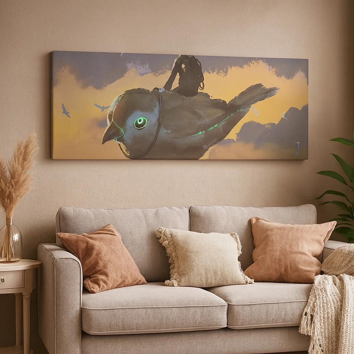 Impression sur toile - Image sur toile - Un arrêt sur un voyage fantastique - 30x30 cm