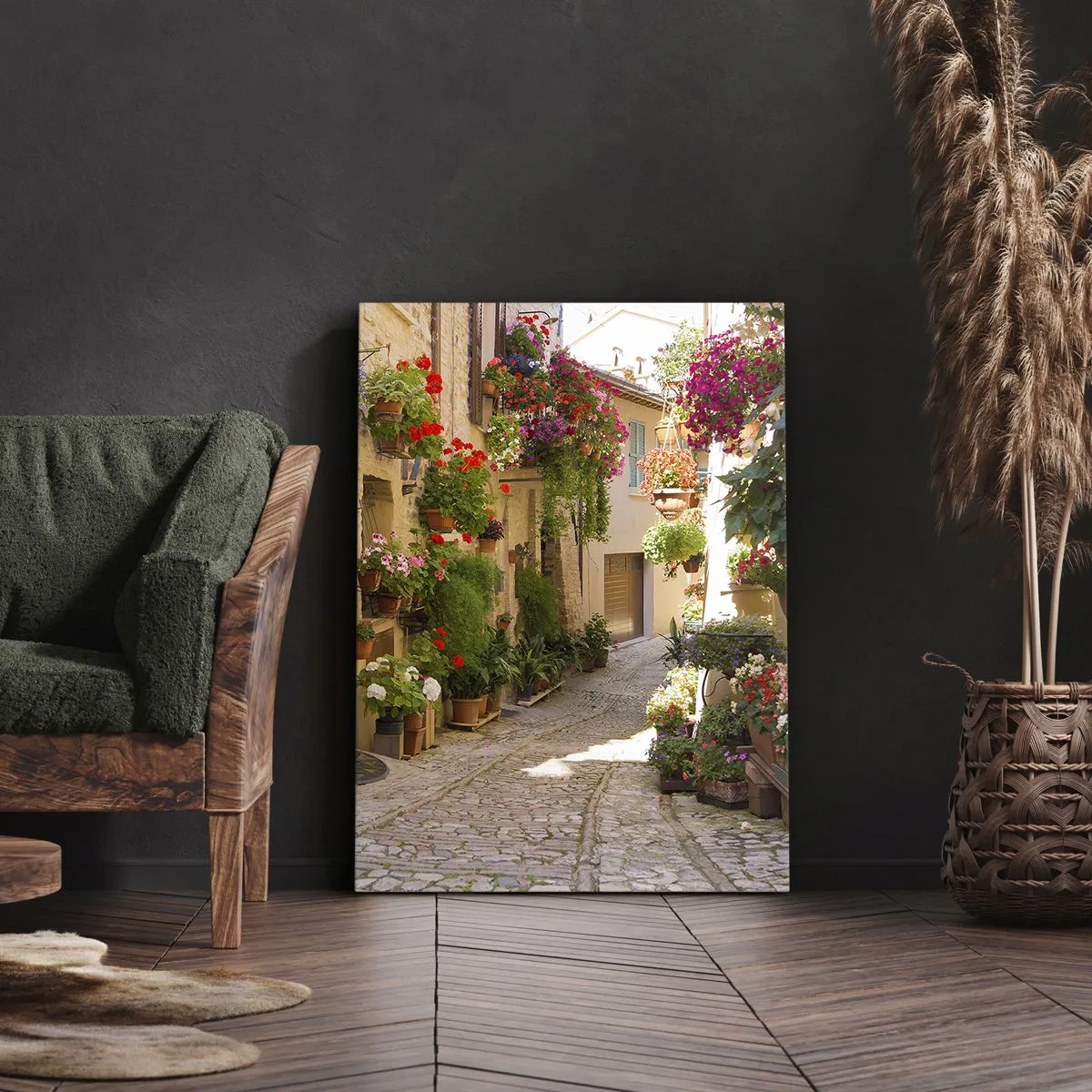 Impression sur toile - Image sur toile - Une inondation de fleurs  - 55x100 cm