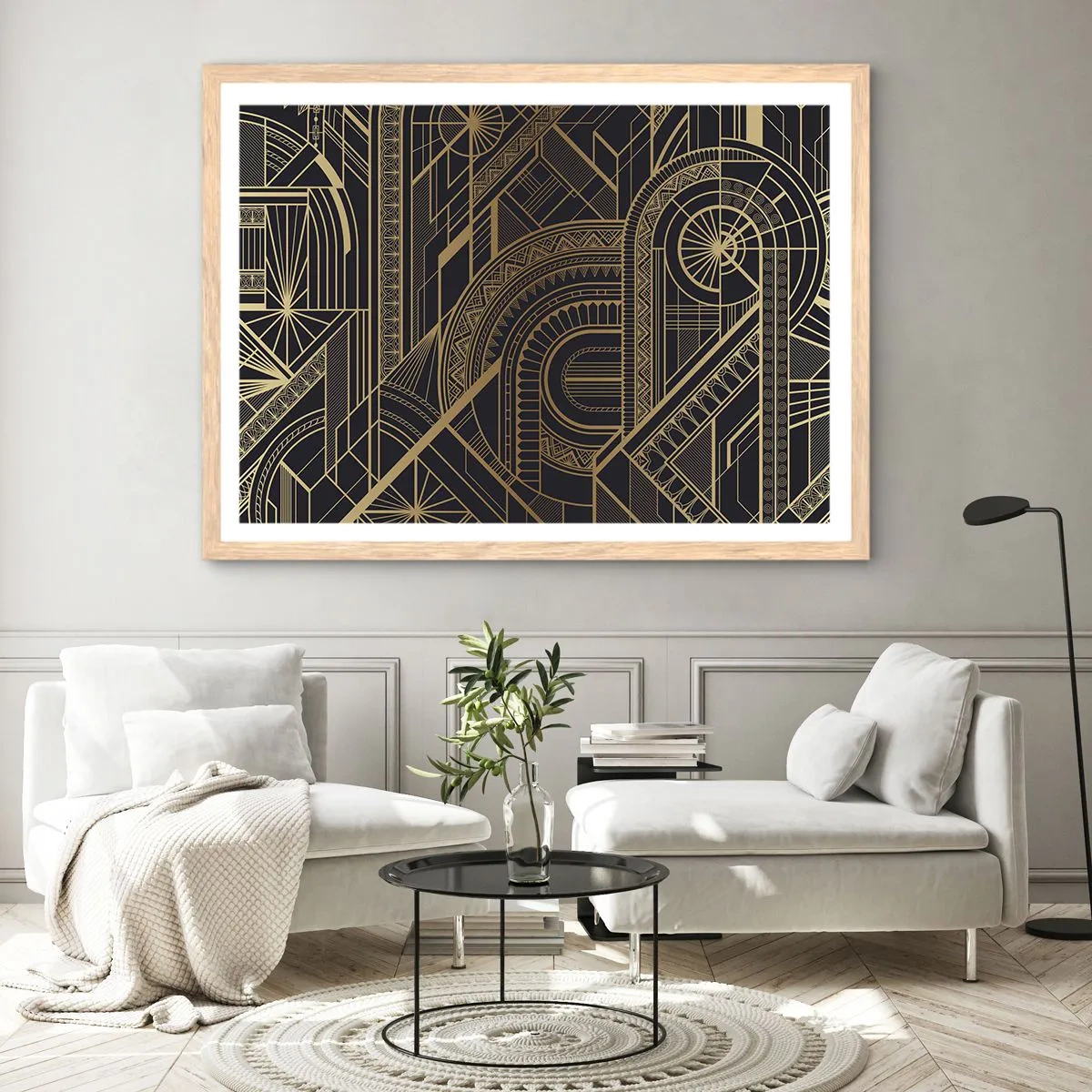 Affiche dans un chêne clair - Poster - Concept, idée, plan - 40x30 cm