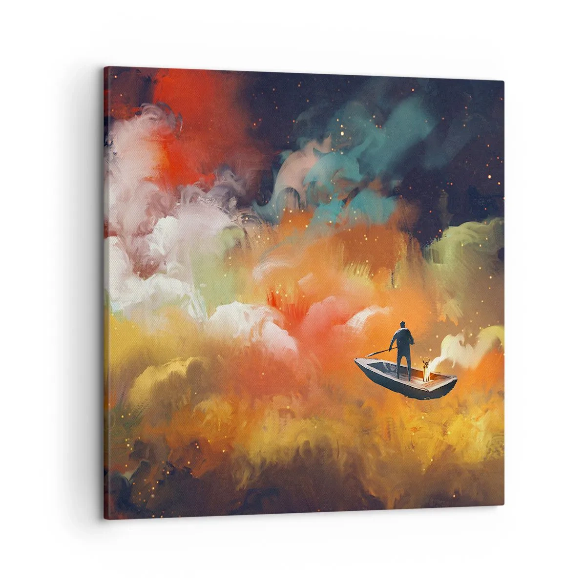 Impression sur toile - Image sur toile - En bateau à travers la galaxie - 50x50 cm