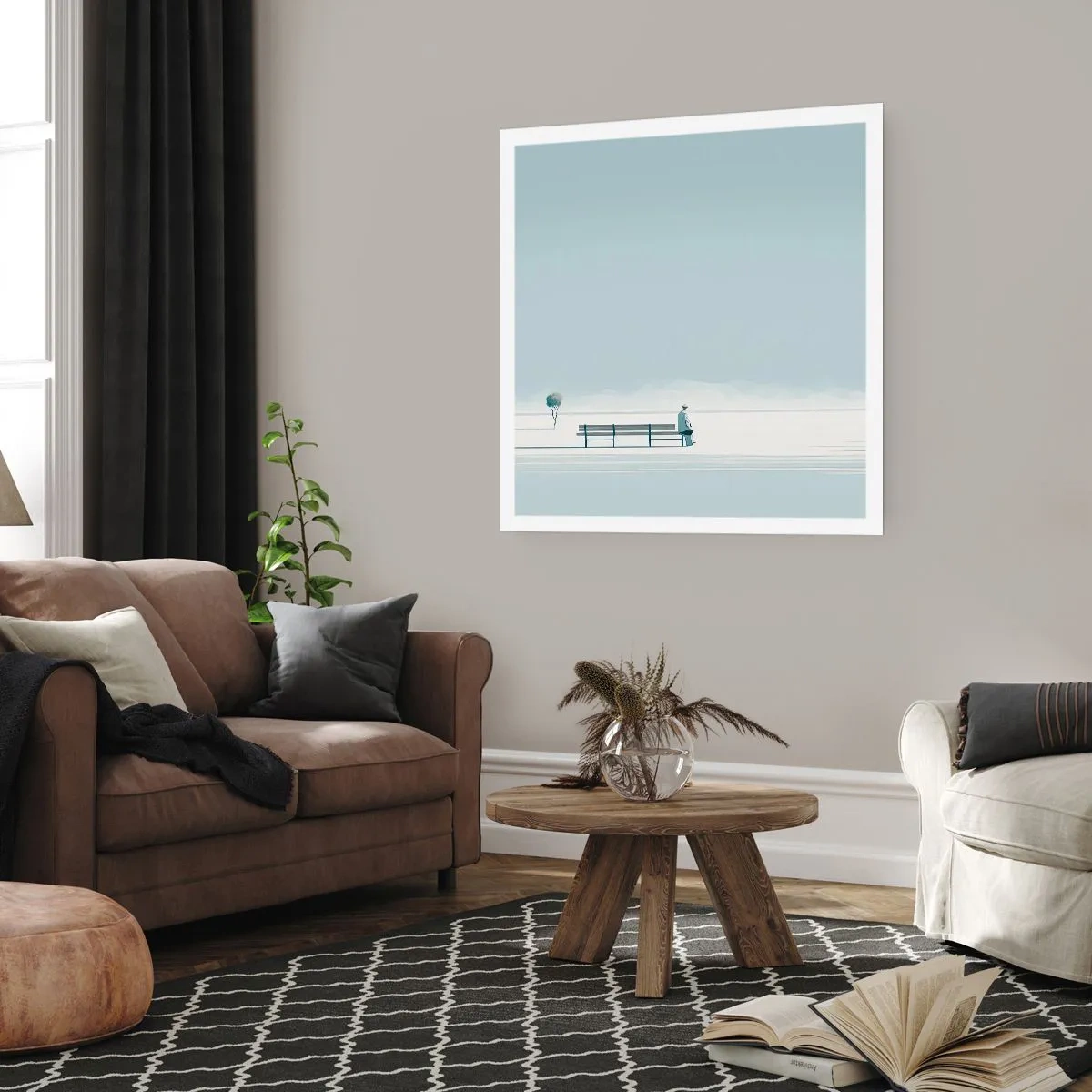 Affiche - Poster - Oui, j'attends. - 40x40 cm