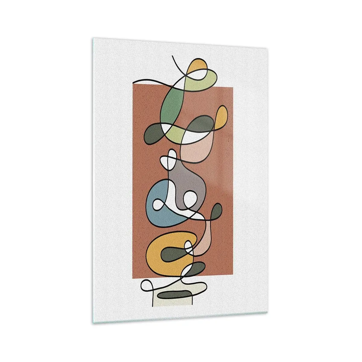 Impression sur verre - Image sur verre - Abstraction : danse colorée - 70x100 cm