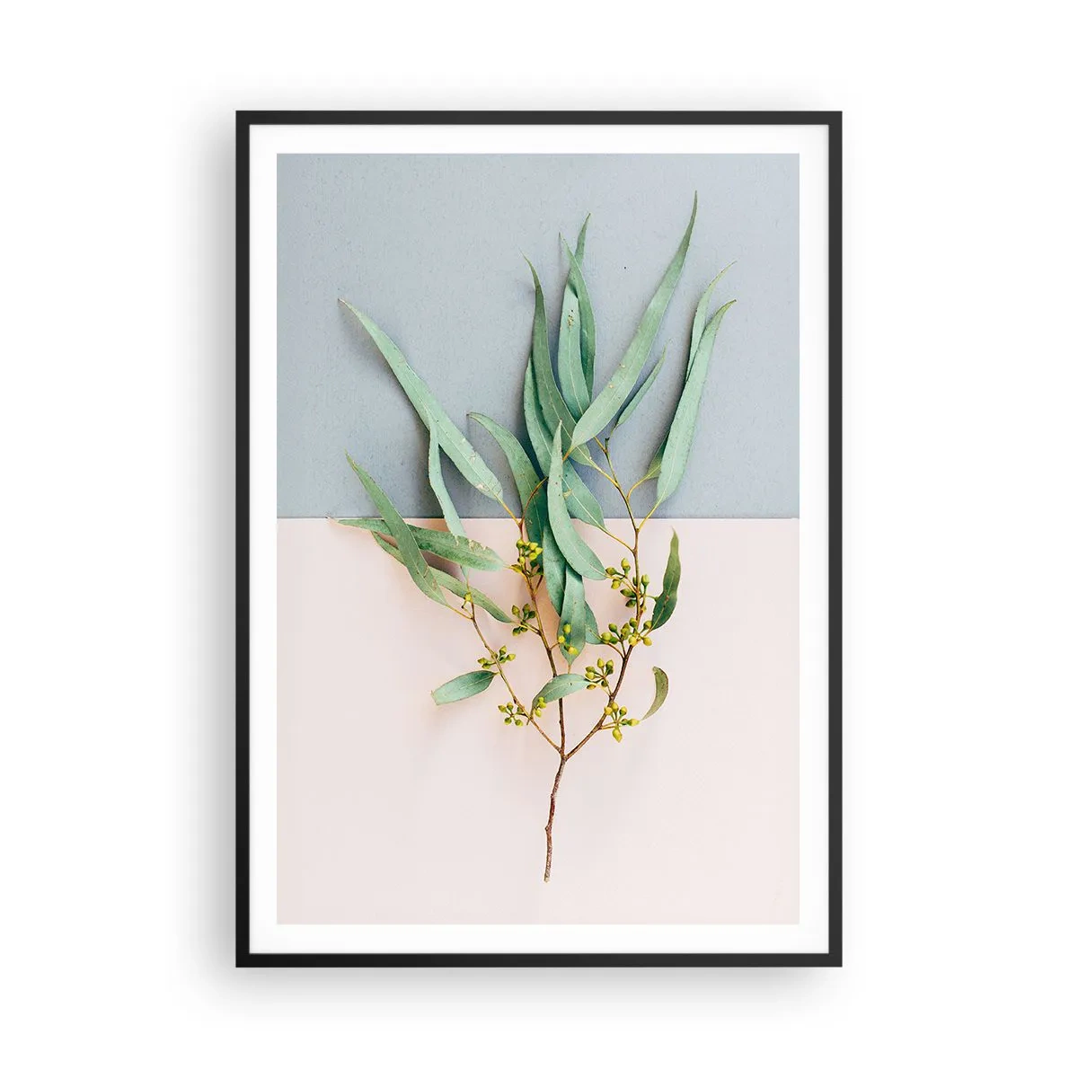 Affiche dans un cadre noir - Poster - Subtilité pastel - 70x100 cm