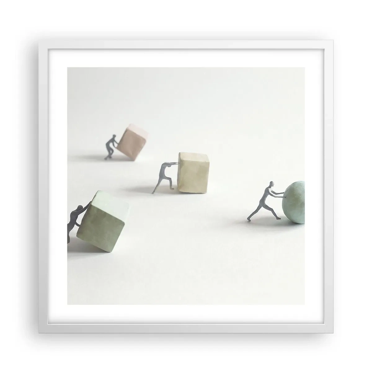 Affiche dans un cadre blanc - Poster - Rien que la vie - 50x50 cm