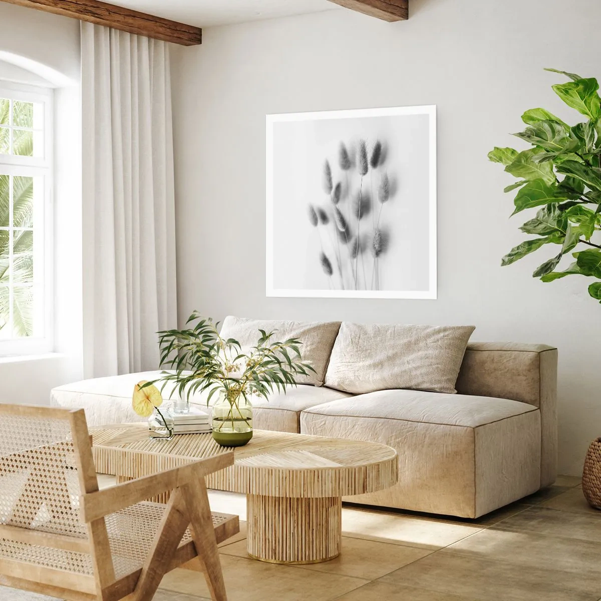 Affiche - Poster - Son herbe duveteuse - 30x30 cm