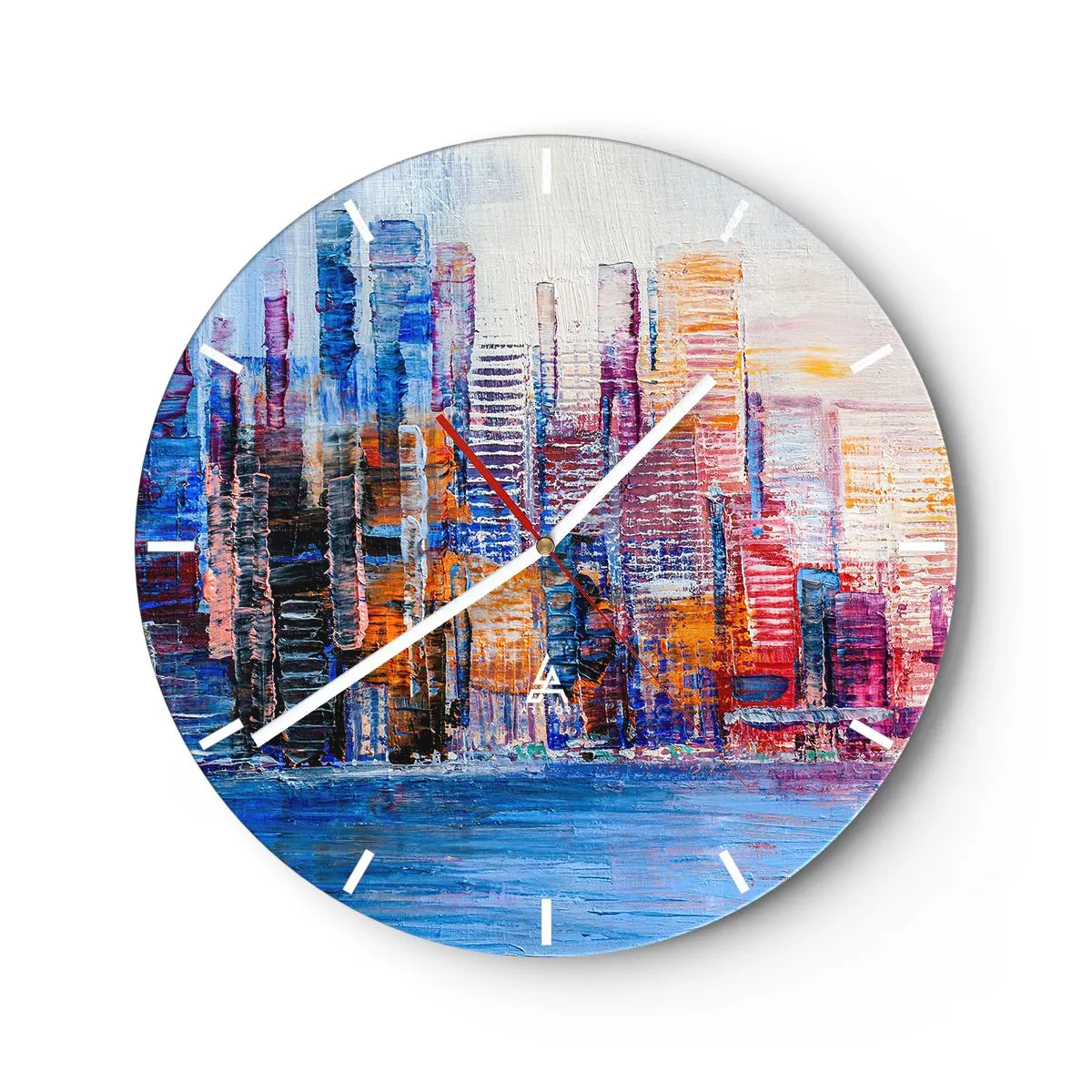 Horloge murale - Pendule murale - Une métropole joyeuse - 40x40 cm
