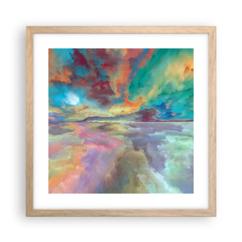 Affiche dans un chêne clair - Poster - Deux paradis - 40x40 cm