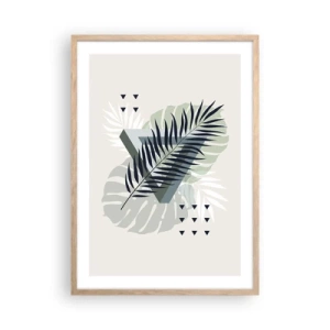 Affiche dans un chêne clair - Poster - Nature et géométrie - deux odres? - 50x70 cm