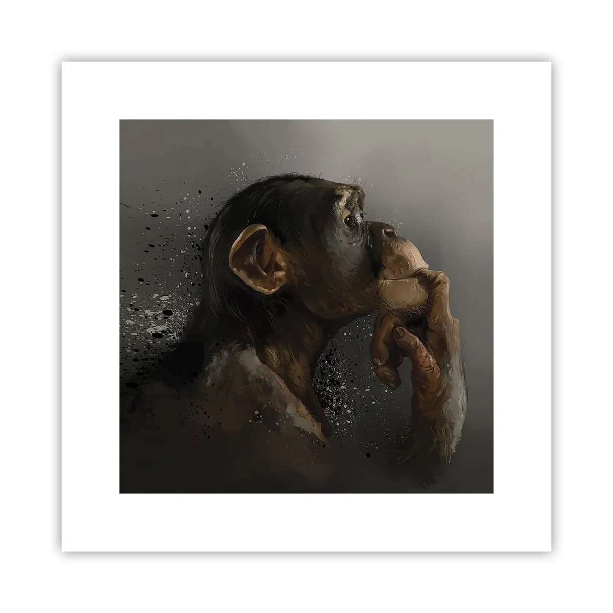 Affiche - Poster - Certainement un penseur - 30x30 cm