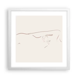 Affiche dans un cadre blanc - Poster - La forme du désir - 40x40 cm