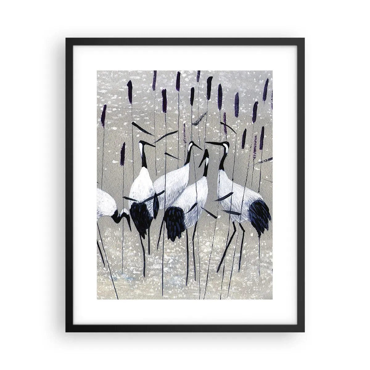 Affiche dans un cadre noir - Poster - Parmi les siens - 40x50 cm