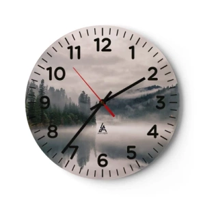 Horloge murale - Pendule murale - Reflet dans le brouillard - 30x30 cm