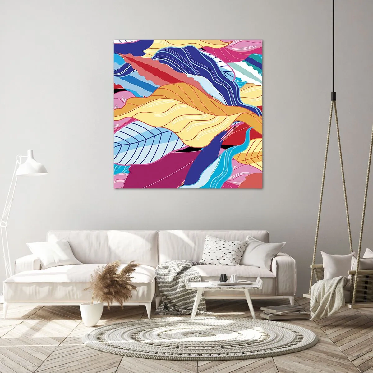 Impression sur toile - Image sur toile - Un désordre coloré - 70x70 cm