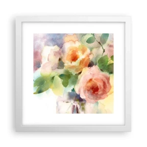 Affiche dans un cadre blanc - Poster - Délicat comme l'aquarelle - 30x30 cm