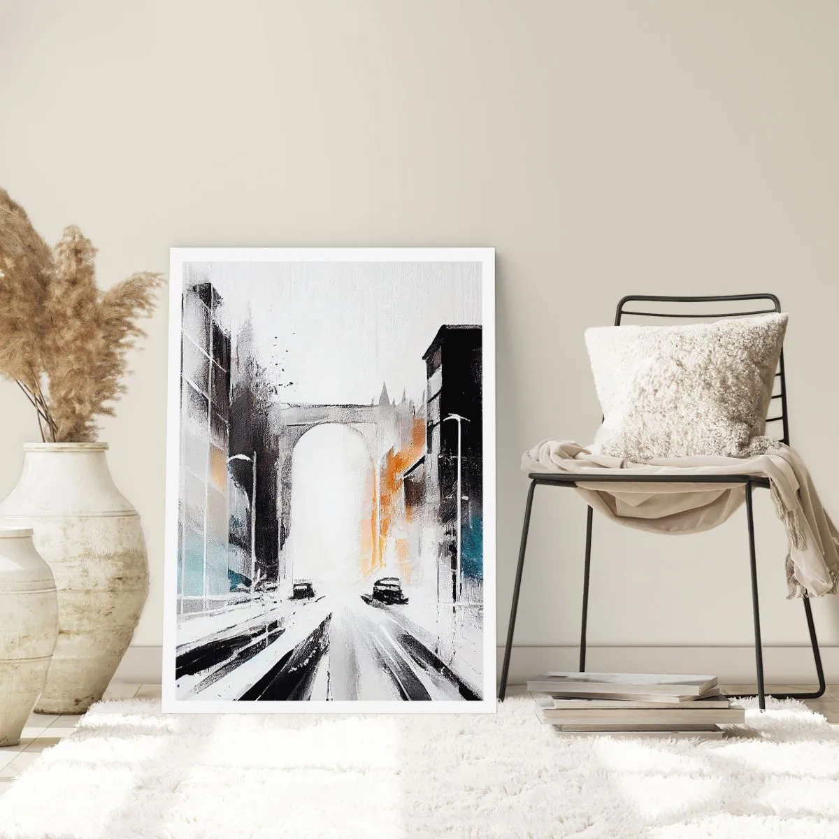 Affiche - Poster - Étude de ville : architecture et mouvement - 70x100 cm