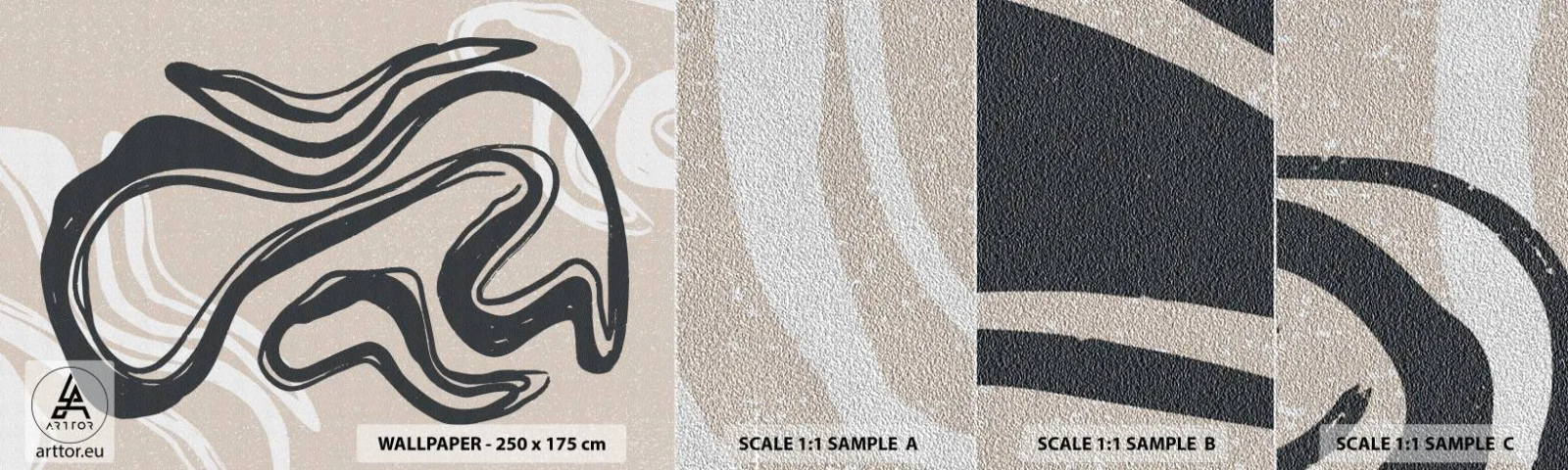 Échantillon de Papier Peint Premium Sand - Expression multipliée - Minimalisme, Bohème, scandinave - 100x30 cm
