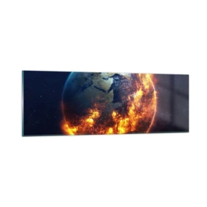 Impression sur verre - Image sur verre - La flamme de l'apocalypse - 90x30 cm