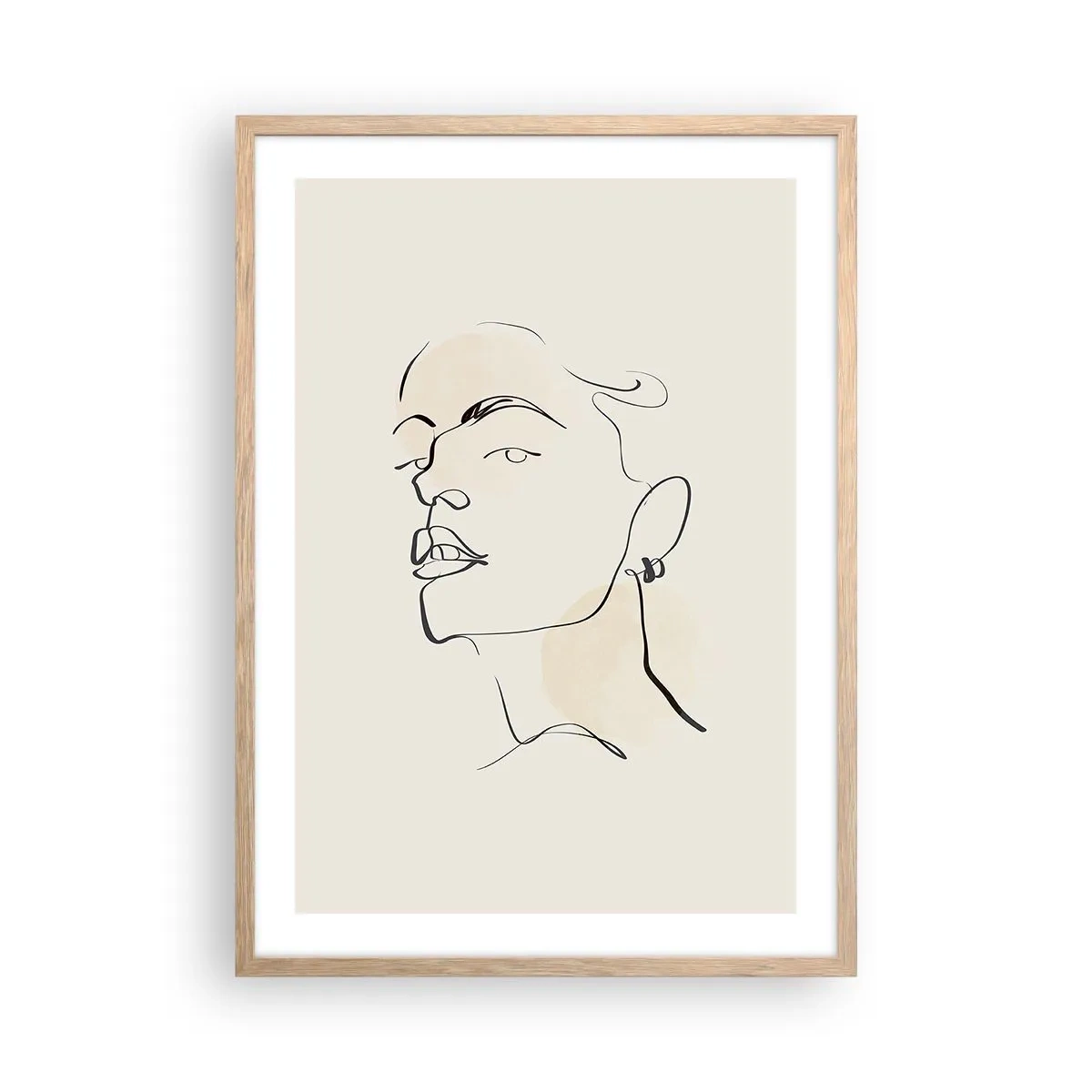 Affiche dans un chêne clair - Poster - Regard fier - 50x70 cm