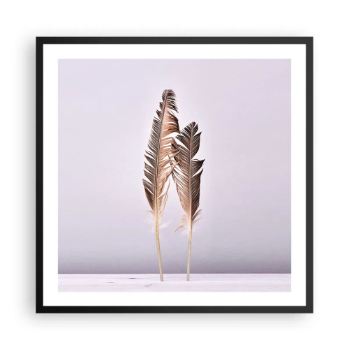 Affiche dans un cadre noir - Poster - Face au néant - 60x60 cm