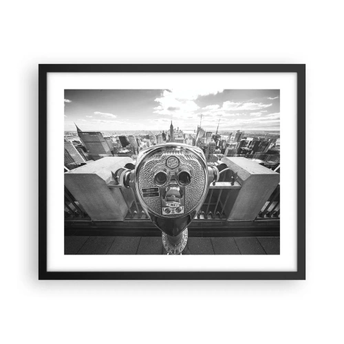 Affiche dans un cadre noir - Poster - Ville sur les villes - 50x40 cm