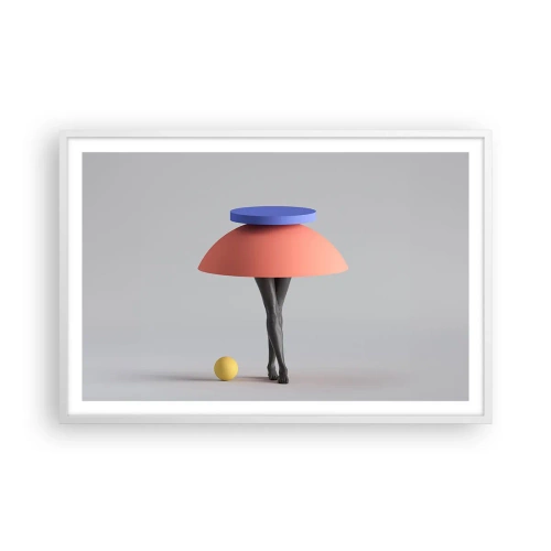 Affiche dans un cadre blanc - Poster - Composition surréaliste - 91x61 cm