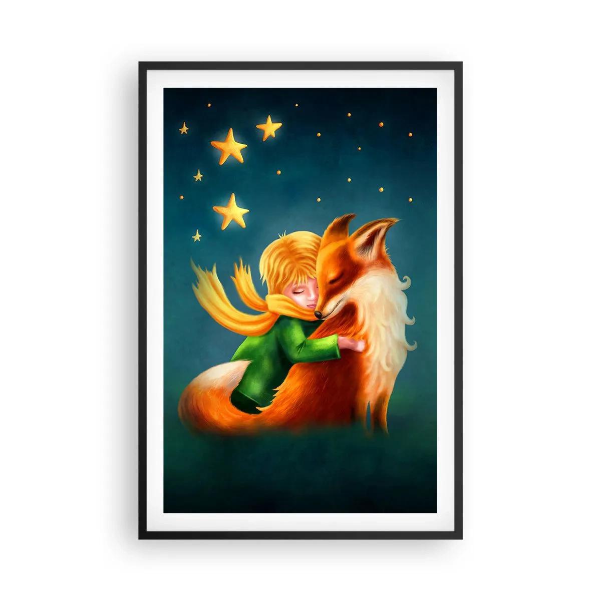 Affiche dans un cadre noir - Poster - Petit Prince - 61x91 cm