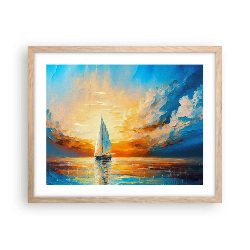 Affiche dans un chêne clair - Poster - Expédition en or - 50x40 cm