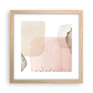 Affiche dans un chêne clair - Poster - Regard à travers la couleur - 30x30 cm