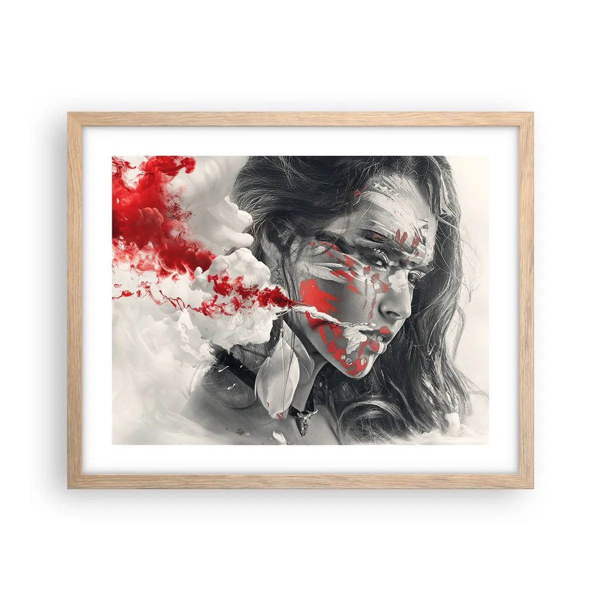 Affiche dans un chêne clair - Poster - Dans les fumées de l'absurde - 50x40 cm