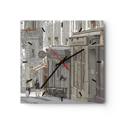 Horloge murale - Pendule murale - Joie de la ville - 40x40 cm