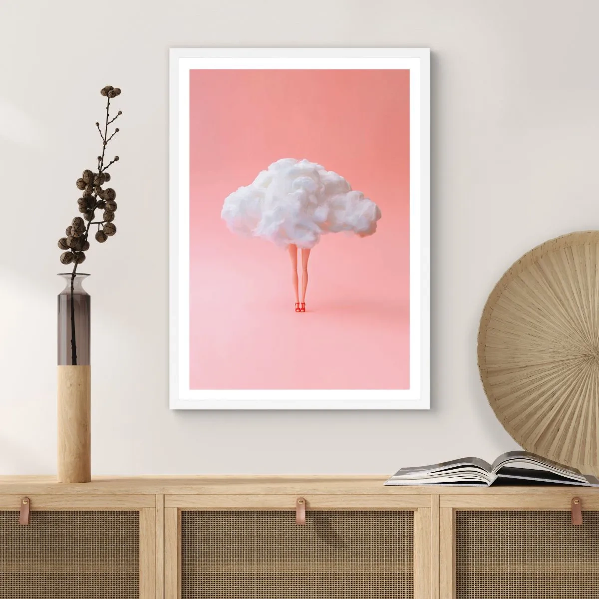 Affiche dans un cadre blanc - Poster - Douce promesse - 40x50 cm