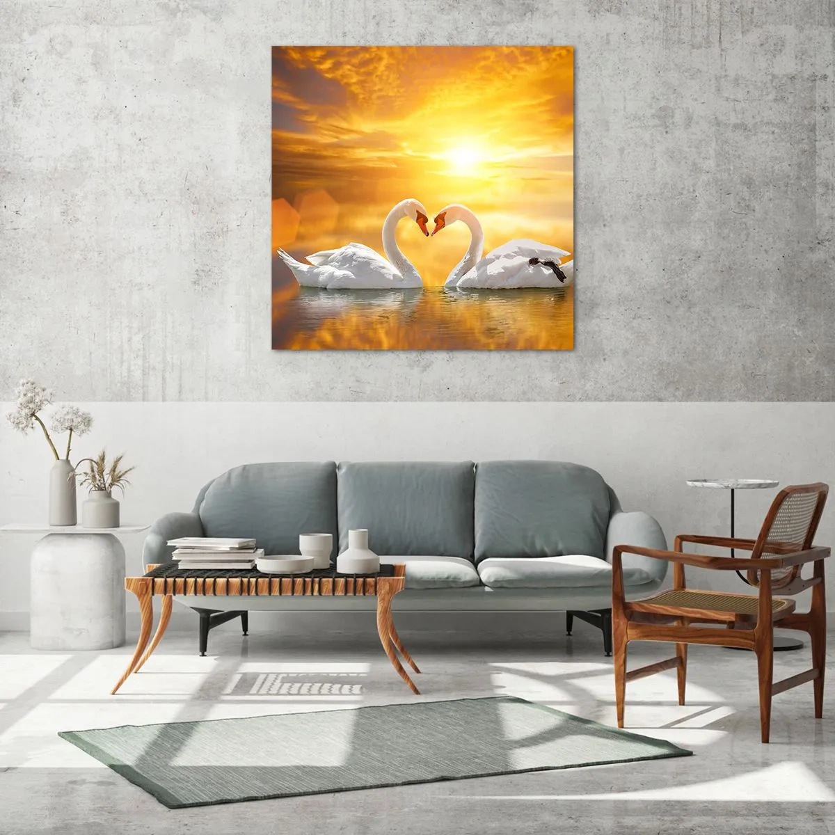 Impression sur verre - Image sur verre - Le coeur est le plus beau mot du monde… - 60x60 cm