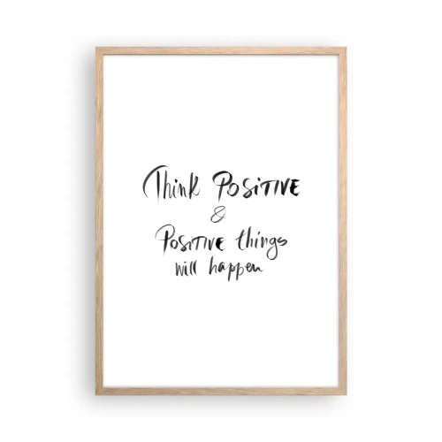 Affiche dans un chêne clair - Poster - Comment vivre? - 50x70 cm